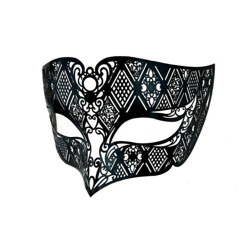 Black metallic venetian mask Black
