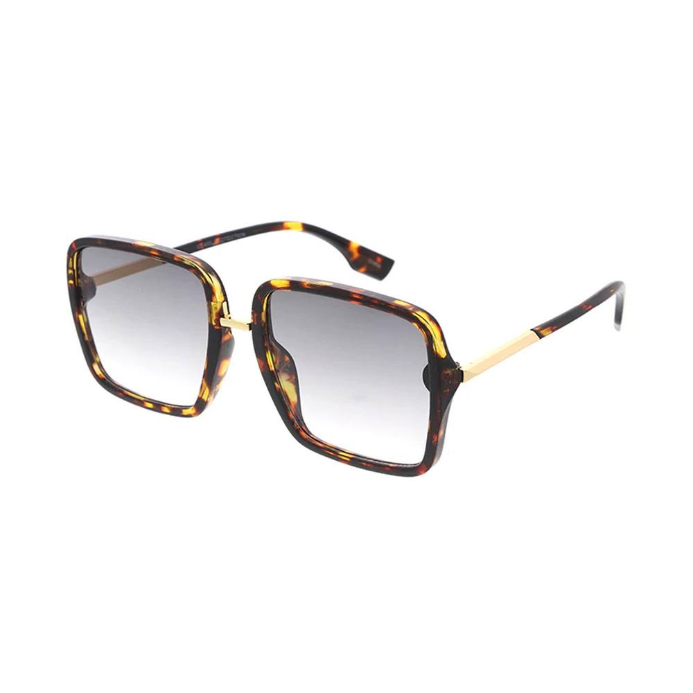 Combo Large Square SunGlasses Frame with Metal Temple - Assorted