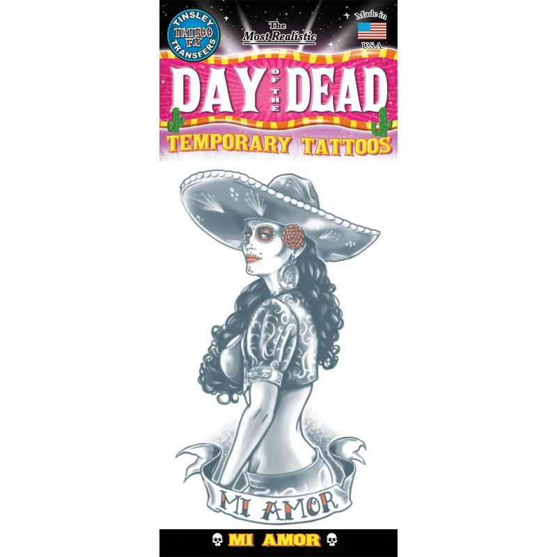 MI AMOR Temp Tattoo Day of the Dead DOD112