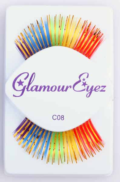 Eyelashes Regular Rainbow/Gold C08