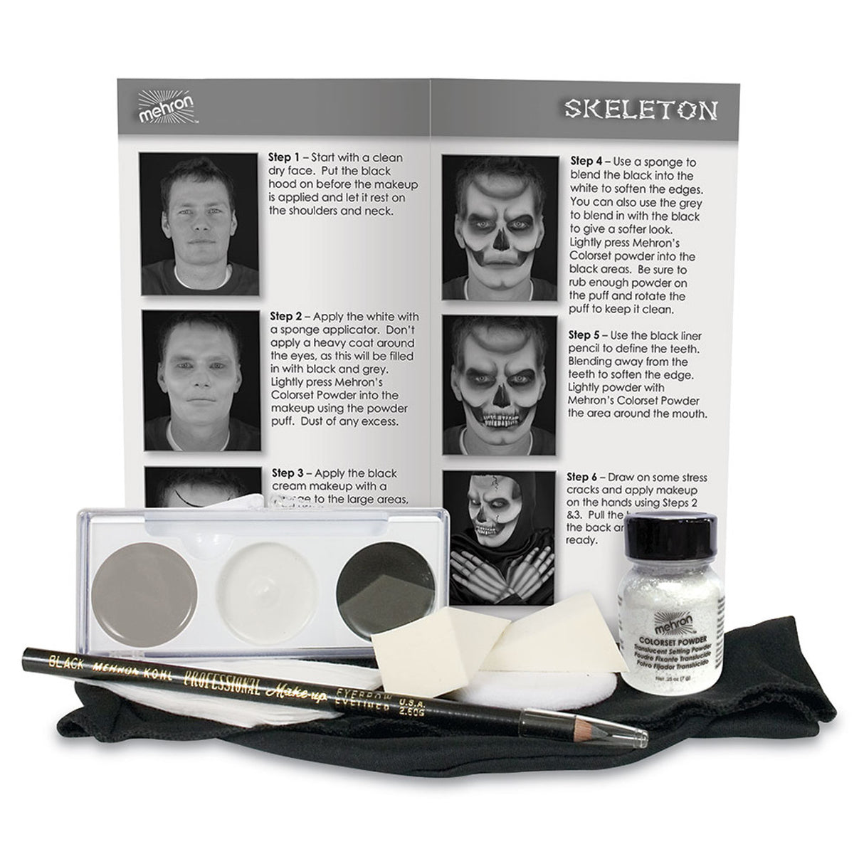 Mehron Character Makeup Kit - Skeleton