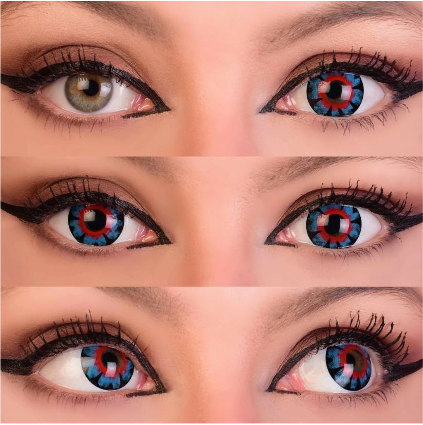 Supernatural Contact Lenses-Blue & Red