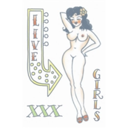 PIN UP Temp Tattoo 1950'S Girlfriend PU-706