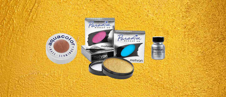 Metallic and Iridescent Colors makeup banner- bannière maquillage métallique