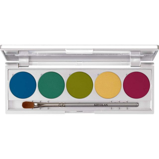 KRYOLAN SHADES 5-color Pressed Powder Palette open - 09335-00 W29 0.35 oz Rio