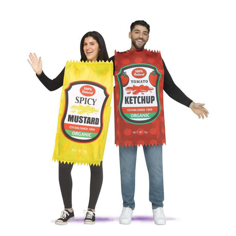 Spicy Mustard and Ketchup Adult duo Costume
