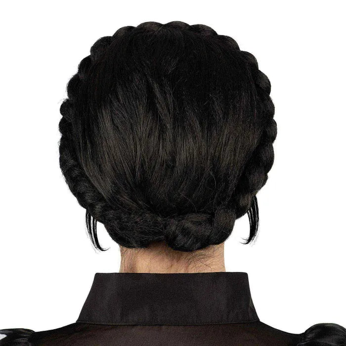 Wednesday Adult Wig crown braid_back