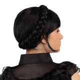 Wednesday Adult Wig crown braid_side