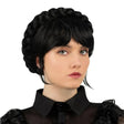 Wednesday Adult Wig with crown braids.