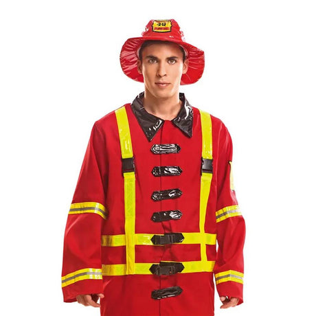 Red Fireman costume - adult