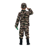 Child Soldier camouflage Costume back