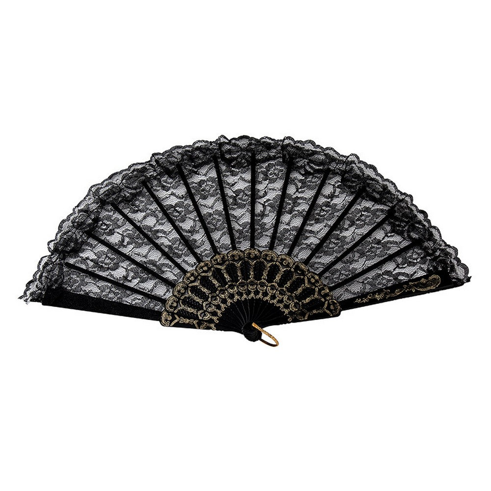 1920's Lace fan - Black