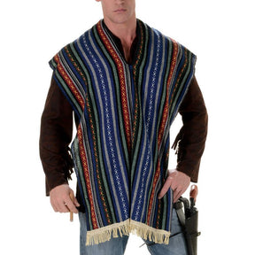 Men's Mexican Bandito Cowboy Serape- Multicolor