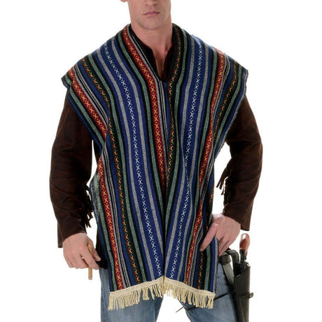 Men's Mexican Bandito Cowboy Serape- Multicolor