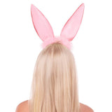 Oreilles de lapin en satin pliables - rose
