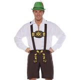 Oktoberfest Lederhosen Suspenders - Brown