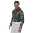Men Disco Shirt Iridescent Multicolor, 70's