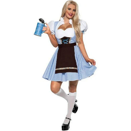 Oktoberfest Beer Girl Costume - Blue