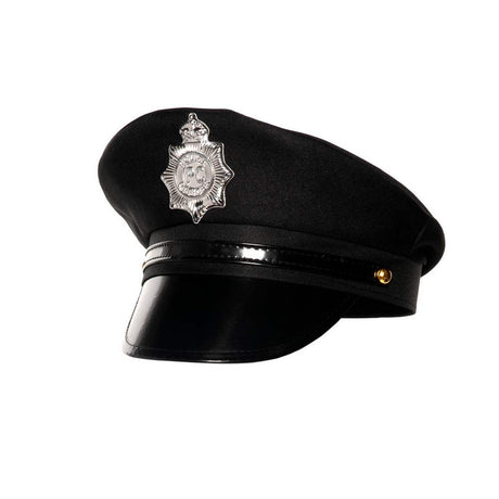 Black Vinyl Police Hat