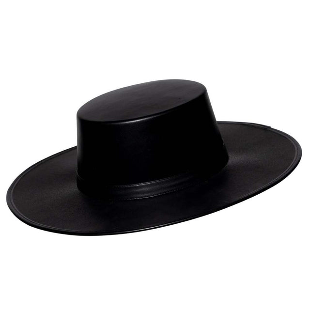 Flat Brim Hat - Black