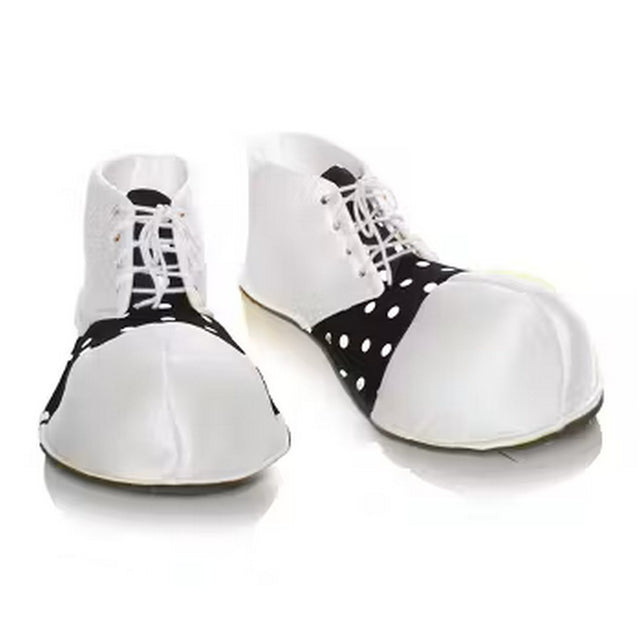 Clown Shoes With Tie Closure - White and Black