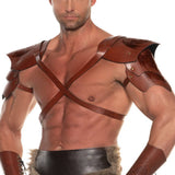 Dragon Warrior Double Shoulder Pauldrons - faux leather