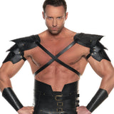 Dragon Warrior Double Shoulder Pauldrons - faux leather
