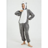 Adult Grey Husky Dog Costume, onesie