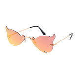 Unisex Metal  Devil's Horns Sunglasses Novelty With Mirror Lens
