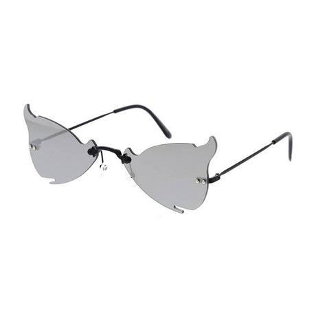  Unisex Metal  Devil's Horns Sunglasses Novelty With Mirror Lens