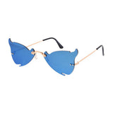  Unisex Metal  Devil's Horns Sunglasses Novelty With Mirror Lens