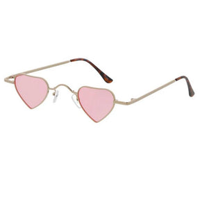 Women's Metal Small Heart Frame with Color Lens