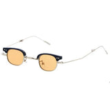 Lunettes de soleil en métal miniature carré avec bras pliables - Assorties