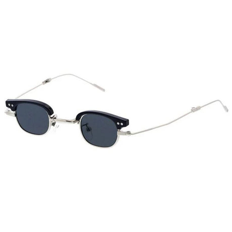 Lunettes de soleil en métal miniature carré avec bras pliables - Assorties