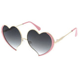 Women's Metal Large Heart Shaped Frame Sunglasses