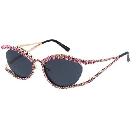 Women's Large Cat Eye Vintage Inspired Rhinestone Encrusted Frame