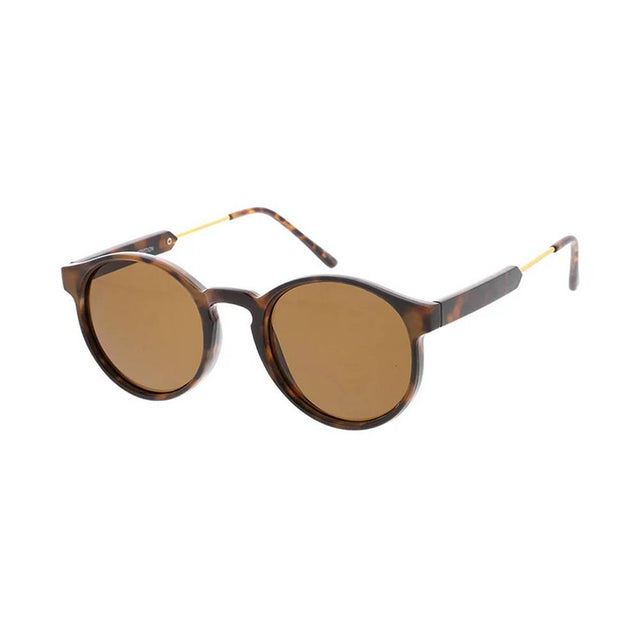 Unisex Plastic Round Hipster Sunglasses Small Frame with Metal Tips