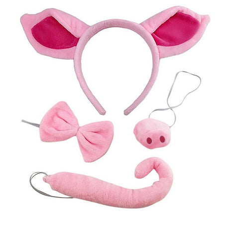 Pig Nose, Ears and Tail Set - Pink