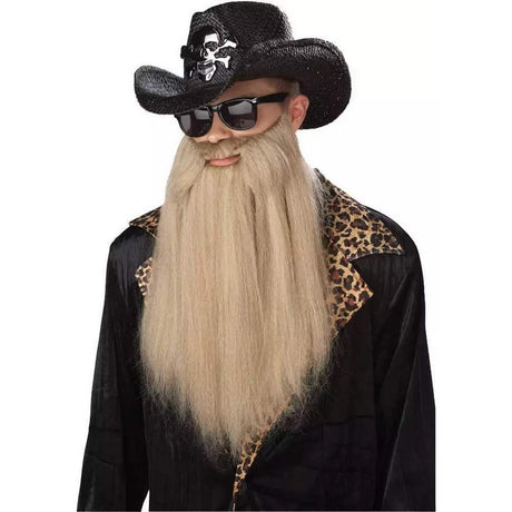 80's blues rocker beard with moustache