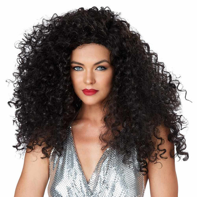 Disco Diva Curly Wig- Black