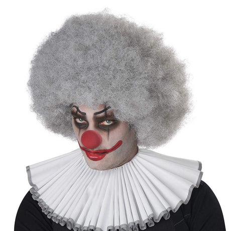 Jumbo Afro Clown Wig - grey