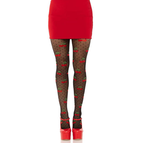 Cherry Pie Polka Dotted Tights