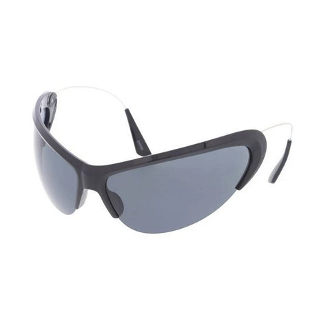 Unisex Plastic Large Futuristic Wrap Frame with Metal Wire Arms