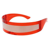 Lunettes enveloppantes Bouclier futuriste Monture en plastique - Assorties