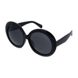 Oversized Round Sunglasses with Plastic Frame - Assorted