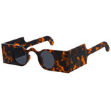 Unisex Plastic Small Rectangular Sunglasses - Assorted