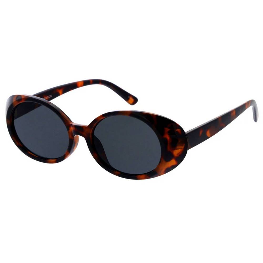 Women's Large Oval Sunglasses with Plastic Frame - Assorted