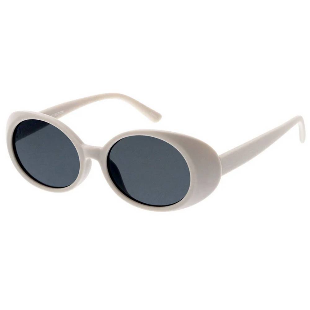 Women's Large Oval Sunglasses with Plastic Frame - Assorted