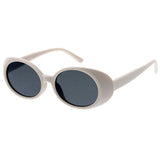 Women's Large Oval Sunglasses with Plastic Frame - Assorted
