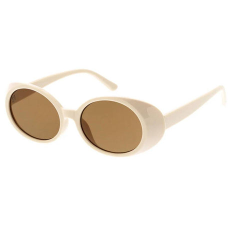 Lunettes de soleil ovales grandes pour femmes avec monture en plastique - Assorties